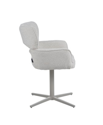 Modern 360° Swivel Office Chair with Textured Fabric Upholstery and...
