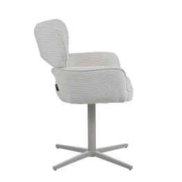 Modern 360° Swivel Office Chair with Textured Fabric Upholstery and...