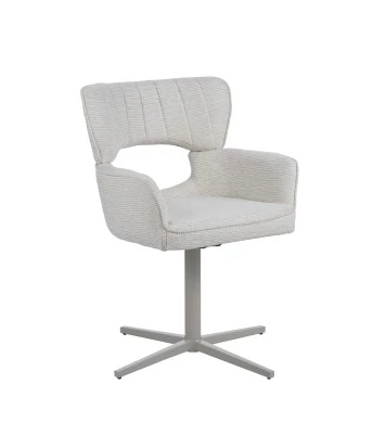 Fauteuil de bureau pivotant à 360° en tissu texturé avec dossier aj...
