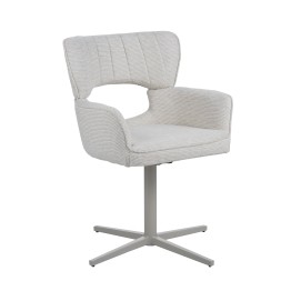 Modern 360° Swivel Office Chair with Textured Fabric Upholstery and...