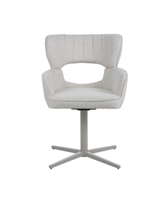 Modern 360° Swivel Office Chair with Textured Fabric Upholstery and...