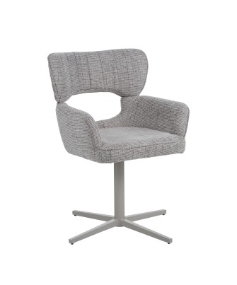 Fauteuil de bureau pivotant à 360° en tissu texturé avec dossier aj...