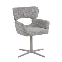 Fauteuil de bureau pivotant à 360° en tissu texturé avec dossier aj...