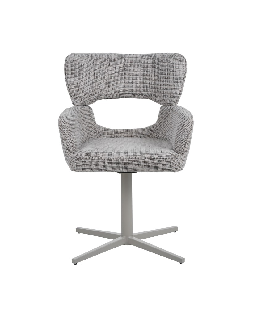 Modern 360° Swivel Office Chair with Textured Fabric Upholstery and... Modern 360° Swivel Office Chair with Textured Fabric Upholstery and...