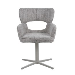Fauteuil de bureau pivotant à 360° en tissu texturé avec dossier aj...