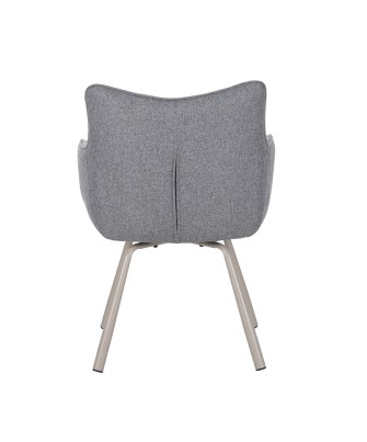 Fauteuil Pivotant Moderne à 360° avec Accoudoirs, Tissu Chinée et P...