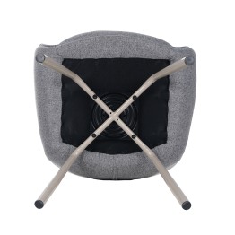 Fauteuil Pivotant Moderne à 360° avec Accoudoirs, Tissu Chinée et P...