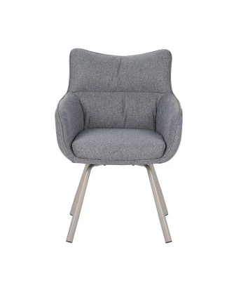 Fauteuil Pivotant Moderne à 360° avec Accoudoirs, Tissu Chinée et P...