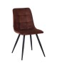 Chaise de Salle à Manger Élégante en Velours Matelassé