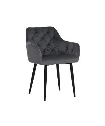 MARIO Fauteuil en Velours Capitonné au Style Contemporain Chaise d...