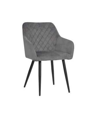 FLINDY Quilted Velvet Dining Chair with Diamond Pattern
