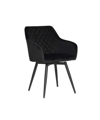 CARLO-SWI Chaise de Salle à Manger Pivotante en Velours Matelassé ...