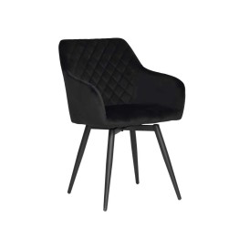 CARLO-SWI Chaise de Salle à Manger Pivotante en Velours Matelassé ...