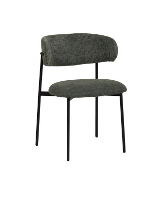 KELLY Chaise de Salle à Manger Minimaliste en Tissu Bouclé Côtelé ...