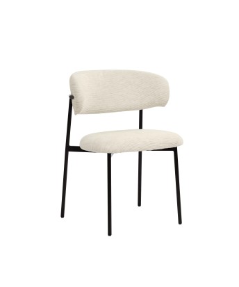 KELLY Chaise de Salle à Manger Minimaliste en Tissu Bouclé Côtelé ...