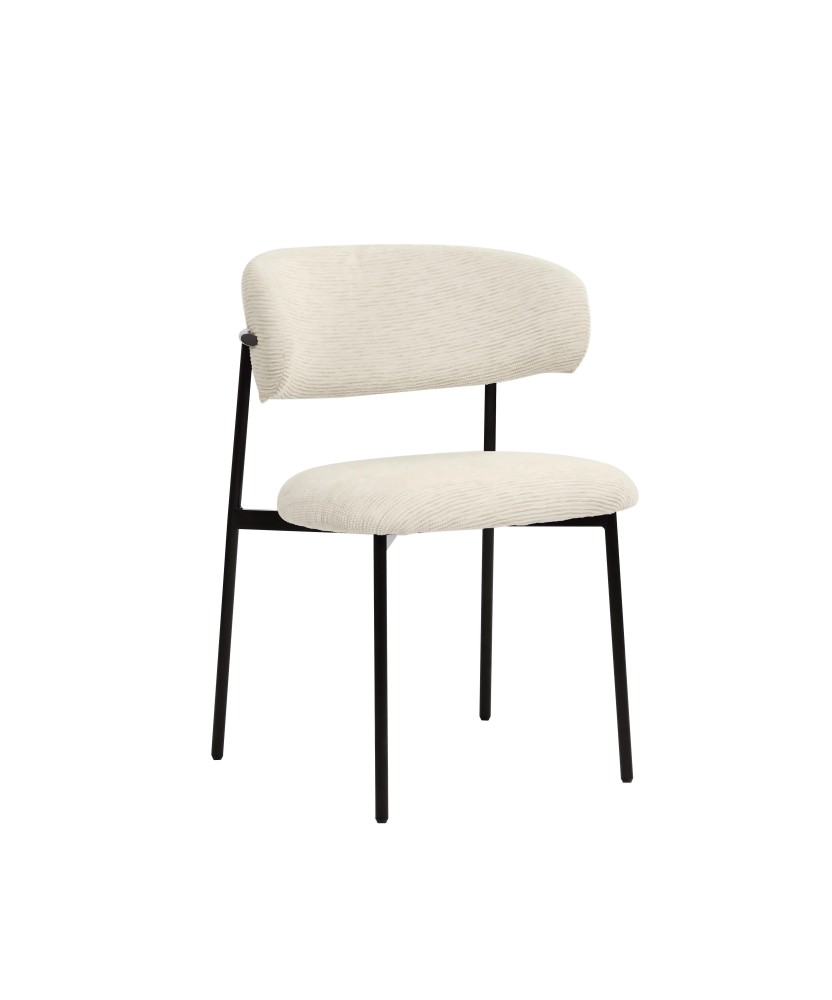 KELLY Chaise de Salle à Manger Minimaliste en Tissu Bouclé Côtelé ... KELLY Chaise de Salle à Manger Minimaliste en Tissu Bouclé Côtelé ...