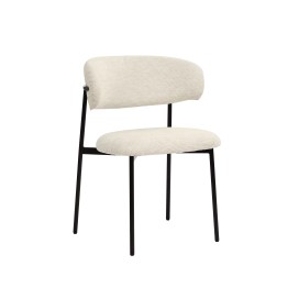 KELLY Chaise de Salle à Manger Minimaliste en Tissu Bouclé Côtelé ...
