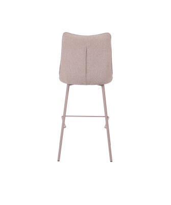 Tabouret de bar contemporain avec dossier et revêtement en tissu bo...