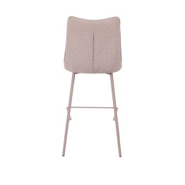 Tabouret de bar contemporain avec dossier et revêtement en tissu bo...