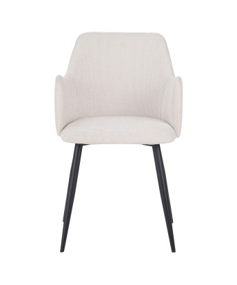 LANCE Contemporary Linen Dining Chair with Armrests