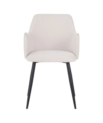 LANCE Contemporary Linen Dining Chair with Armrests