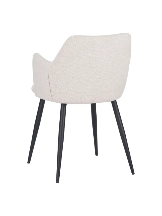 LANCE Contemporary Linen Dining Chair with Armrests