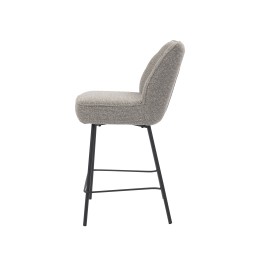 Tabouret de Bar Contemporain avec Revêtement en Tissu Bouclé Accue...