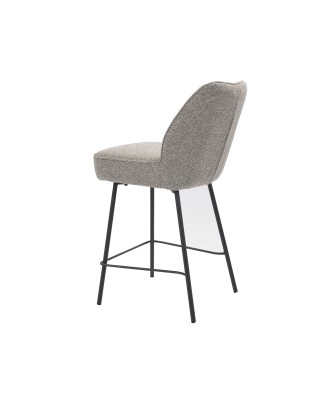 Tabouret de Bar Contemporain avec Revêtement en Tissu Bouclé Accue...