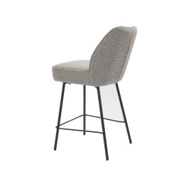 Tabouret de Bar Contemporain avec Revêtement en Tissu Bouclé Accue...