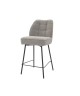Contemporary Bar Stool with Bouclé Fabric Upholstery
