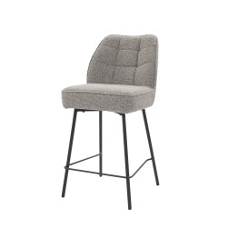 Tabouret de Bar Contemporain avec Revêtement en Tissu Bouclé Accue...