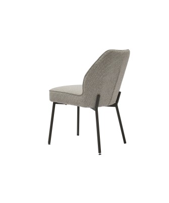 Modern Dining Chair with Bouclé Fabric Upholstery