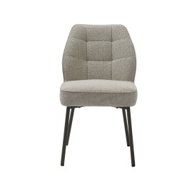 Chaise de Salle à Manger Moderne avec Revêtement en Tissu Bouclé A...