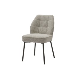 Modern Dining Chair with Bouclé Fabric Upholstery