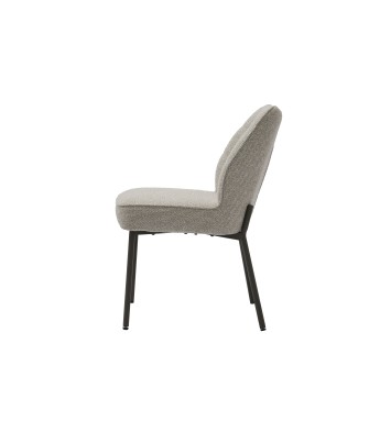 Modern Dining Chair with Bouclé Fabric Upholstery