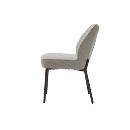 Modern Dining Chair with Bouclé Fabric Upholstery