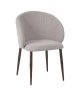 Chaise de Salle à Manger Minimaliste en Tissu Bouclé Côtelé avec Pi...