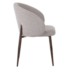 Chaise de Salle à Manger Minimaliste en Tissu Bouclé Côtelé avec Pi...