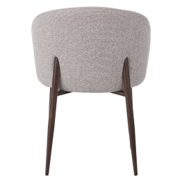 Chaise de Salle à Manger Minimaliste en Tissu Bouclé Côtelé avec Pi...