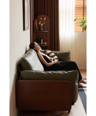 Premium 2.68 m Four-Seater Sofa – North American Black Walnut Frame...