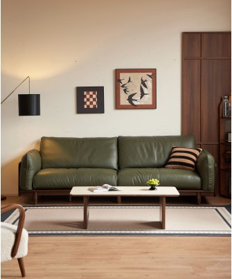 Premium 2.68 m Four-Seater Sofa – North American Black Walnut Frame...