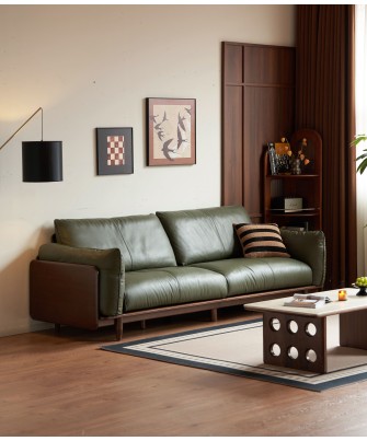 Premium 2.68 m Four-Seater Sofa – North American Black Walnut Frame...