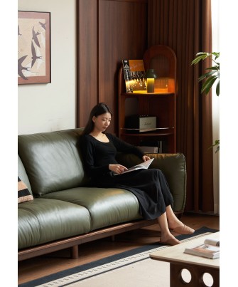 Premium 2.68 m Four-Seater Sofa – North American Black Walnut Frame...