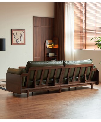 Premium 2.68 m Four-Seater Sofa – North American Black Walnut Frame...