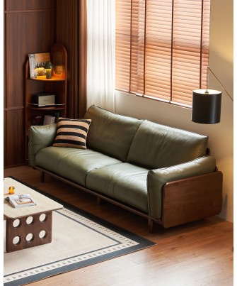 Premium 2.68 m Four-Seater Sofa – North American Black Walnut Frame...