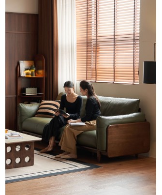 Premium 2.68 m Four-Seater Sofa – North American Black Walnut Frame...