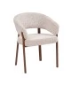 Open-Back Boucle Armchair in Contemporary Scandinavian Style