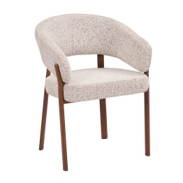 Fauteuil Arrondi en Tissu Bouclé au Style Scandinave Contemporain ...