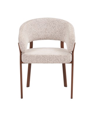 Fauteuil Arrondi en Tissu Bouclé au Style Scandinave Contemporain ...