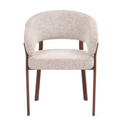 Fauteuil Arrondi en Tissu Bouclé au Style Scandinave Contemporain ...